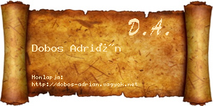 Dobos Adrián névjegykártya